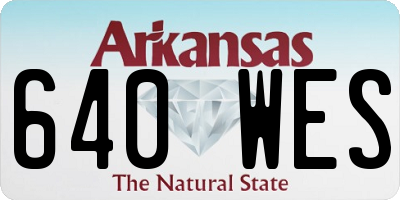 AR license plate 640WES