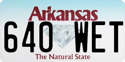 AR license plate 640WET