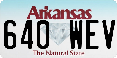 AR license plate 640WEV