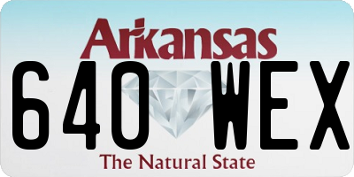 AR license plate 640WEX