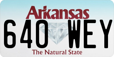 AR license plate 640WEY