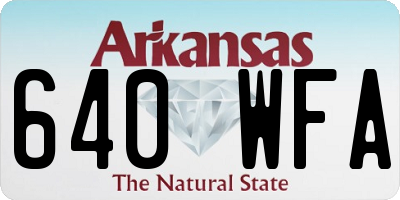 AR license plate 640WFA