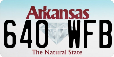 AR license plate 640WFB