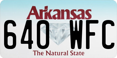 AR license plate 640WFC