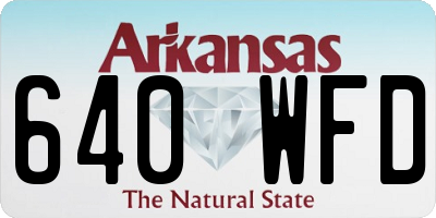 AR license plate 640WFD