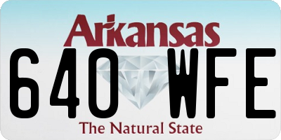 AR license plate 640WFE
