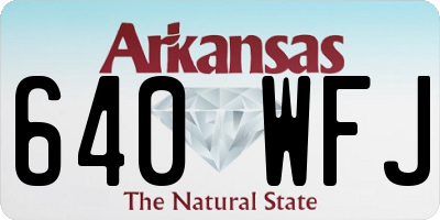 AR license plate 640WFJ