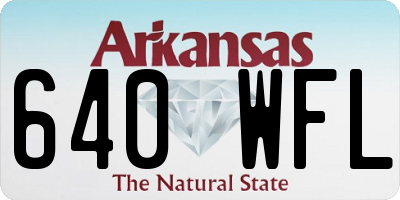 AR license plate 640WFL