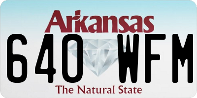 AR license plate 640WFM