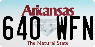 AR license plate 640WFN