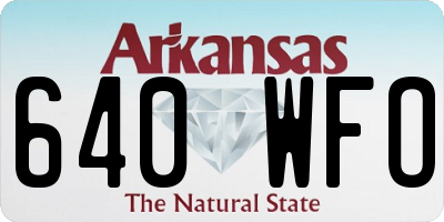 AR license plate 640WFO