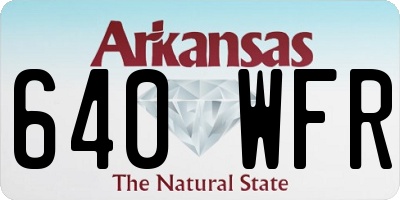 AR license plate 640WFR