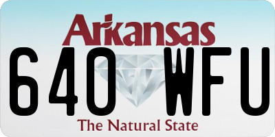 AR license plate 640WFU