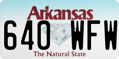 AR license plate 640WFW