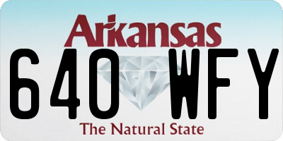 AR license plate 640WFY