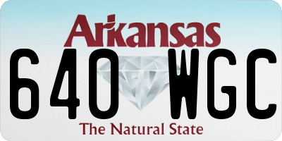 AR license plate 640WGC