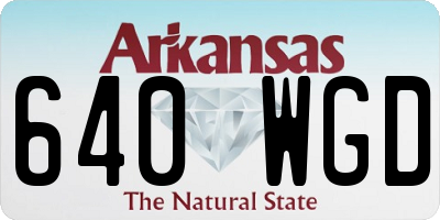 AR license plate 640WGD