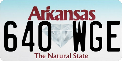 AR license plate 640WGE