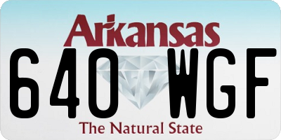 AR license plate 640WGF
