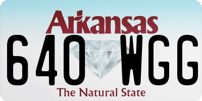 AR license plate 640WGG