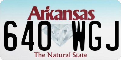 AR license plate 640WGJ