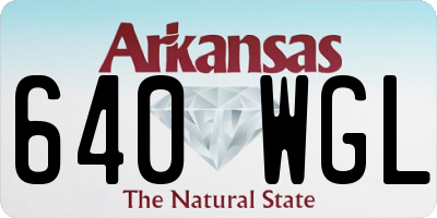 AR license plate 640WGL