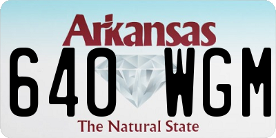 AR license plate 640WGM