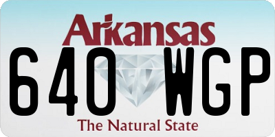 AR license plate 640WGP