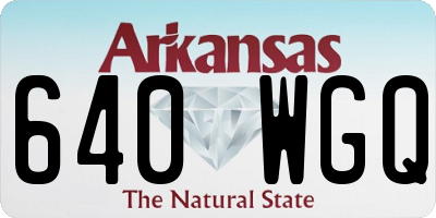 AR license plate 640WGQ