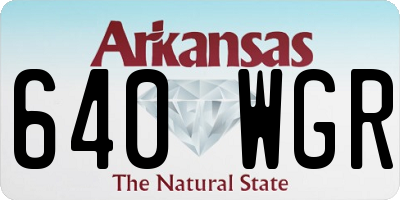 AR license plate 640WGR