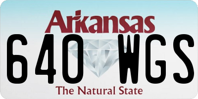 AR license plate 640WGS