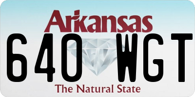 AR license plate 640WGT