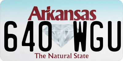 AR license plate 640WGU