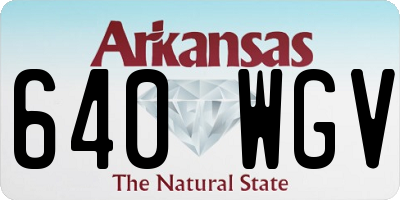 AR license plate 640WGV