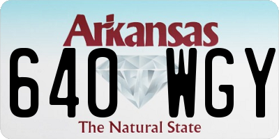 AR license plate 640WGY