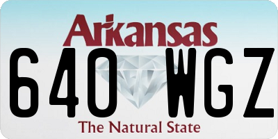 AR license plate 640WGZ