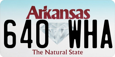 AR license plate 640WHA
