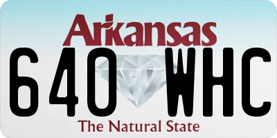 AR license plate 640WHC