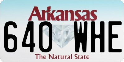 AR license plate 640WHE