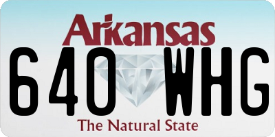 AR license plate 640WHG