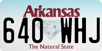 AR license plate 640WHJ