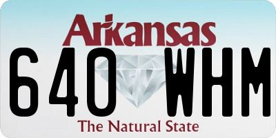AR license plate 640WHM