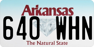 AR license plate 640WHN
