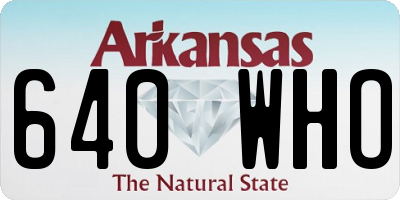 AR license plate 640WHO