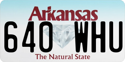 AR license plate 640WHU