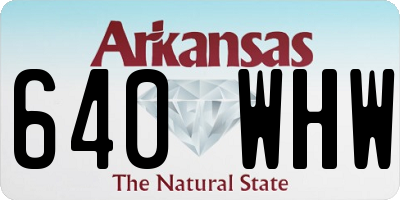 AR license plate 640WHW