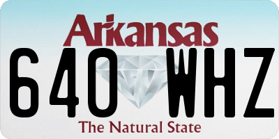 AR license plate 640WHZ