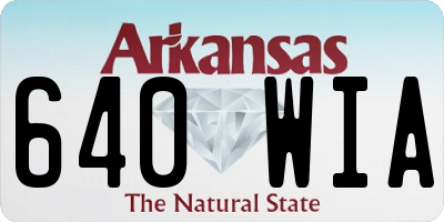 AR license plate 640WIA