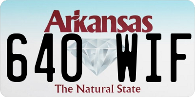 AR license plate 640WIF