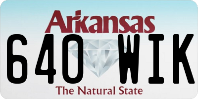 AR license plate 640WIK